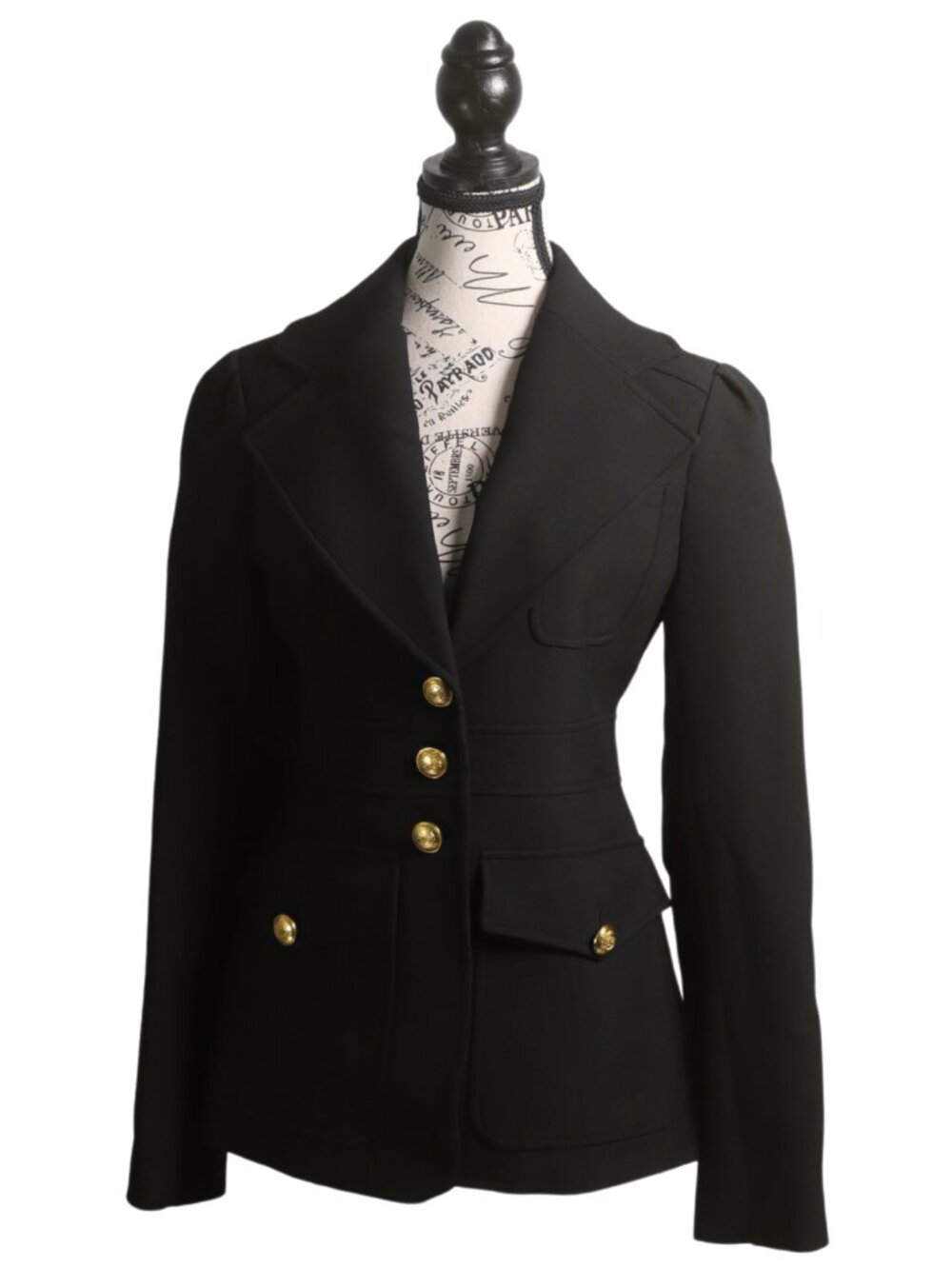NWT A.L.C. Black Tailored Blazer Gold Buttons Size 8 $650